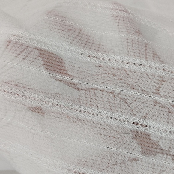 White House Black Market WHBM White Blouse Size XL Semi Sheer Long Sleeve - Picture 2 of 7